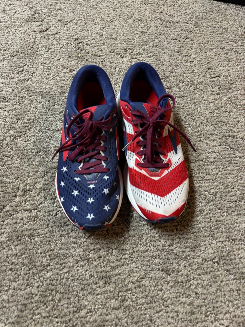 Brooks Athletic Shoes - Red, Blue & White Stars